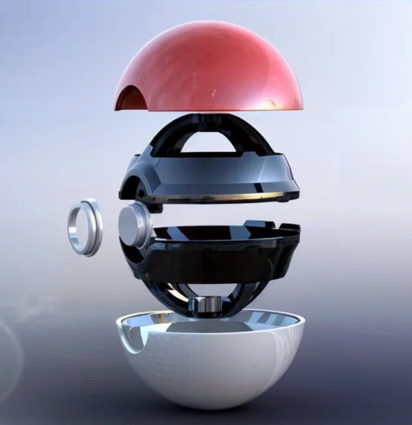 pokebola roja desarmable