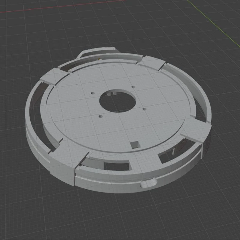 Boceto digital inicial del Humidificador Gastly 3D en Blender y Fusion 360 3d